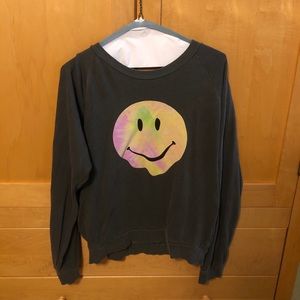 WILD FOX GREY SMILEY FACE TOP